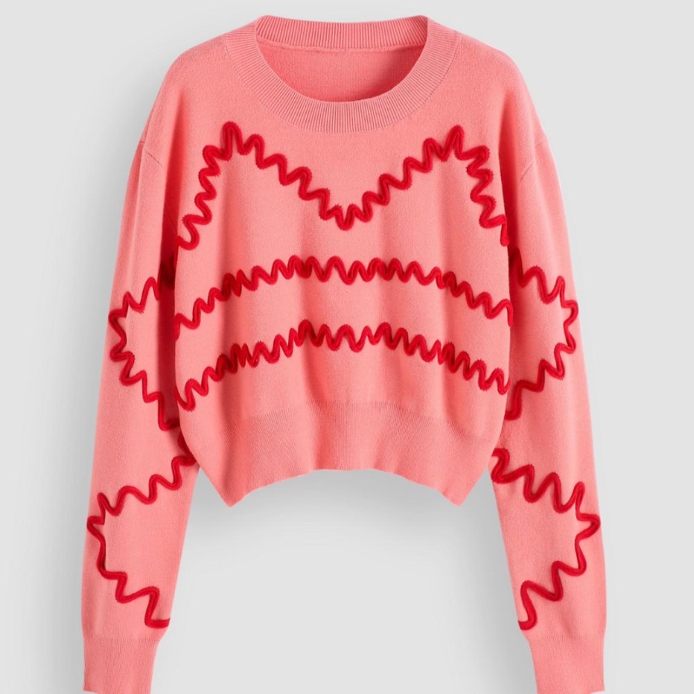 Cider Red Wave Sweater